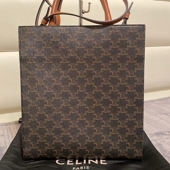 Celine Cabas Tote Triomphe Coated Canvas Bag - Picture 3 of 15